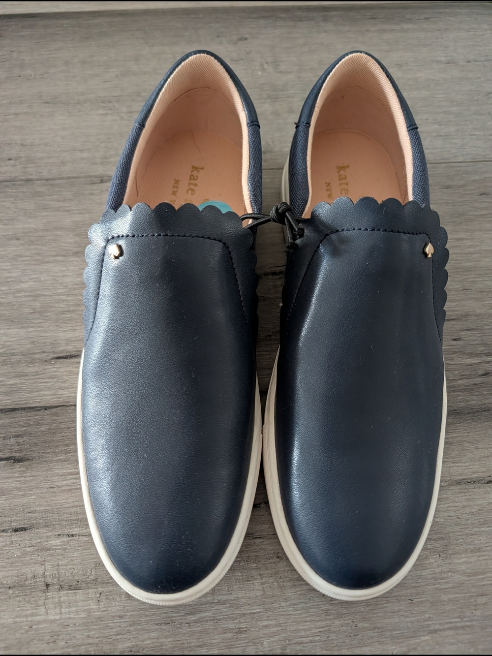 Kate Spade Navy Scallop Slip-On Sneakers